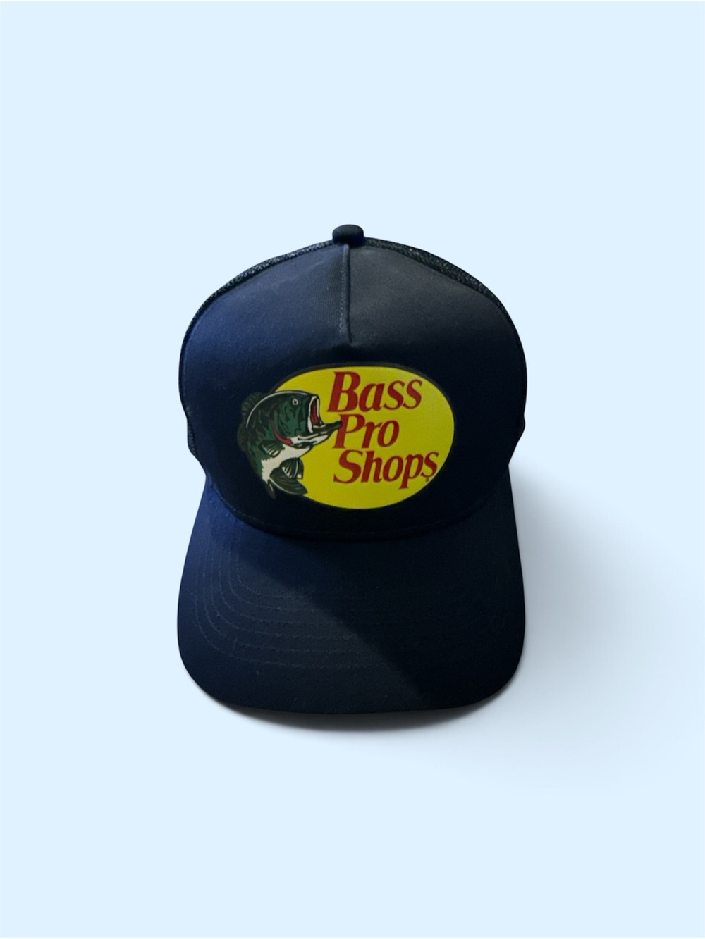 Bass Pro Shops Navy Logo Patch Trucker Hat